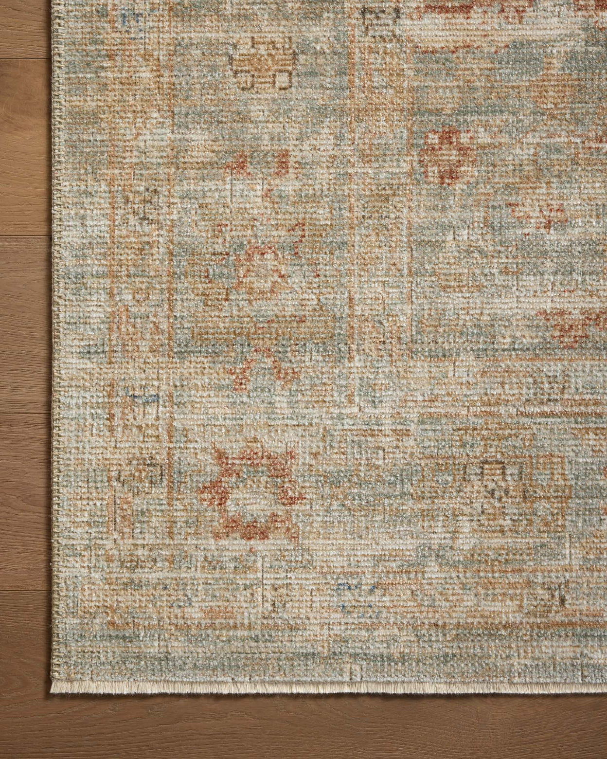 Loloi Heritage Aqua / Terracotta Rug 0-RUGS-patterned Loloi