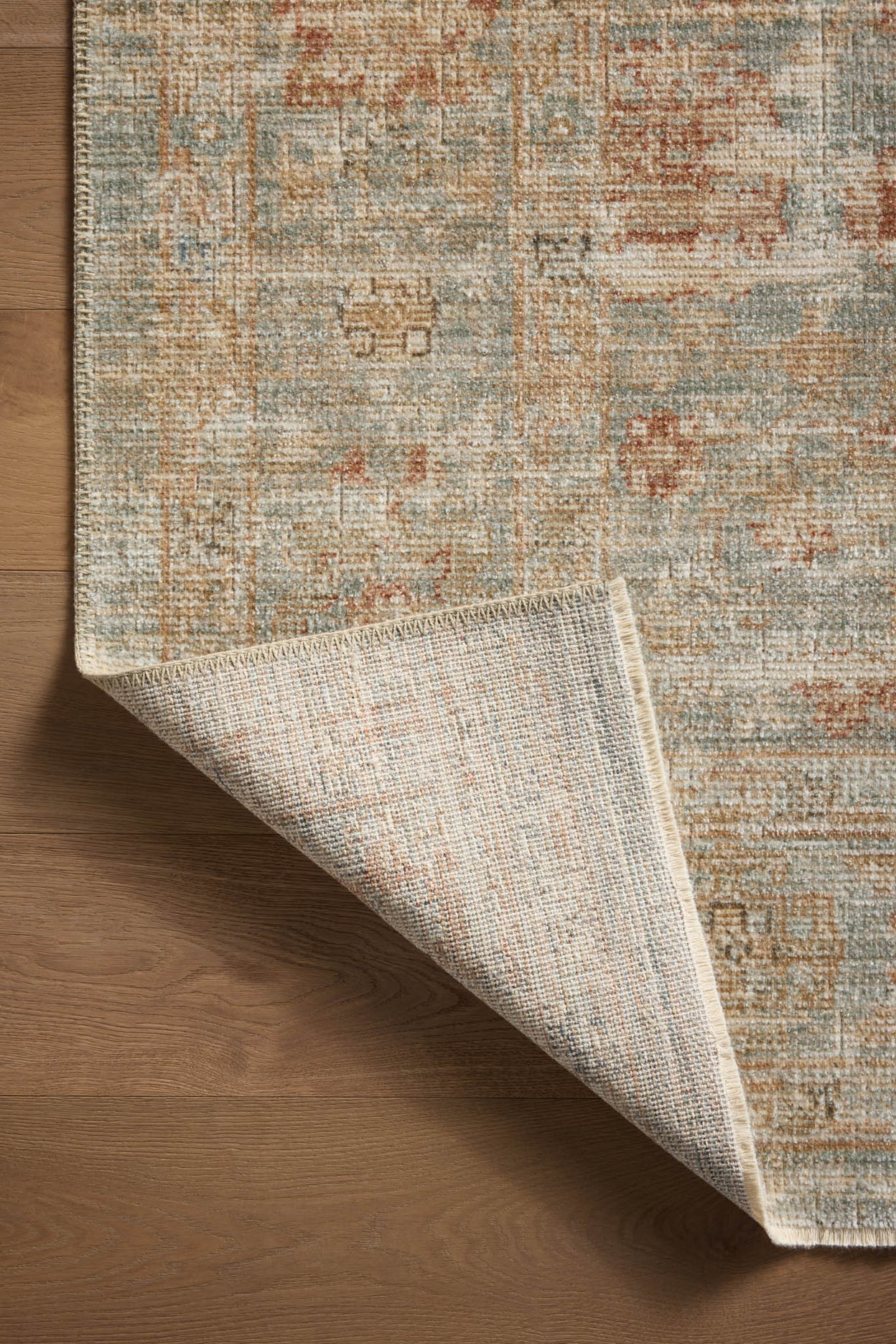 Loloi Heritage Aqua / Terracotta Rug 0-RUGS-patterned Loloi