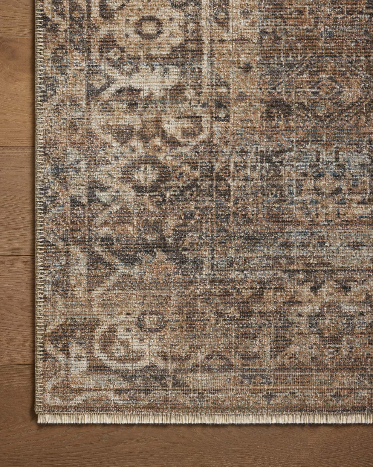 Loloi Heritage Mocha / Denim Rug 0-RUGS-patterned Loloi