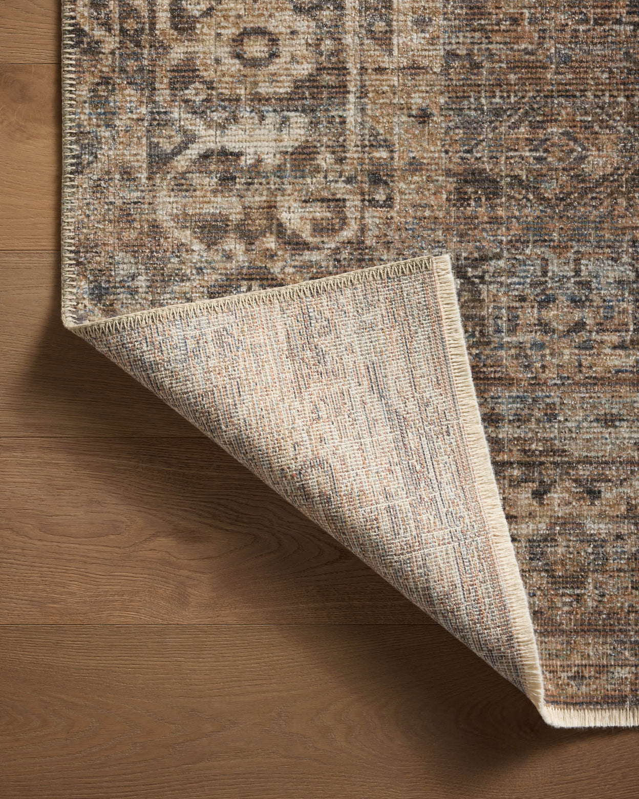Loloi Heritage Mocha / Denim Rug 0-RUGS-patterned Loloi