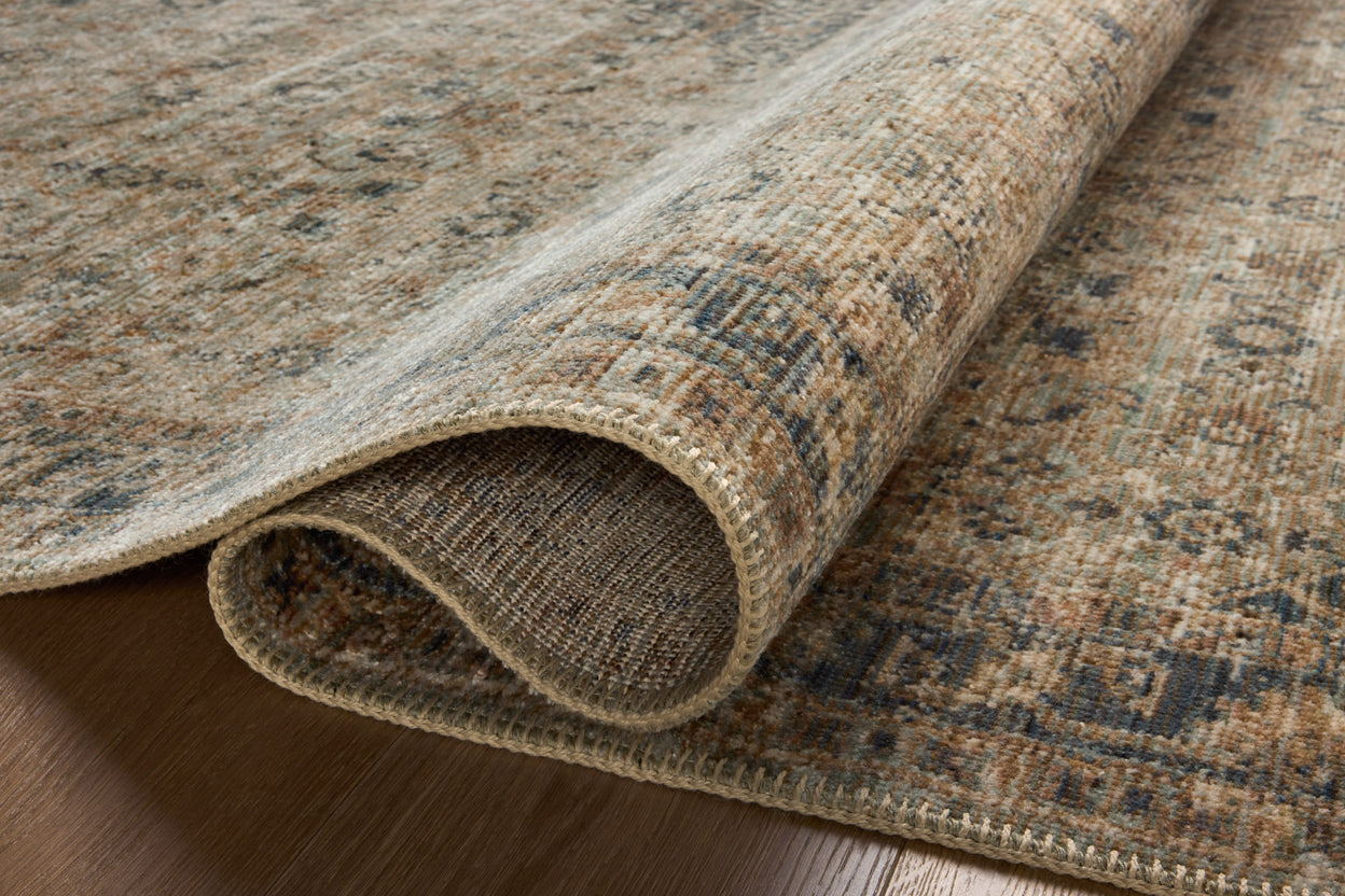 Loloi Heritage Sage / Navy Rug 0-RUGS-patterned Loloi