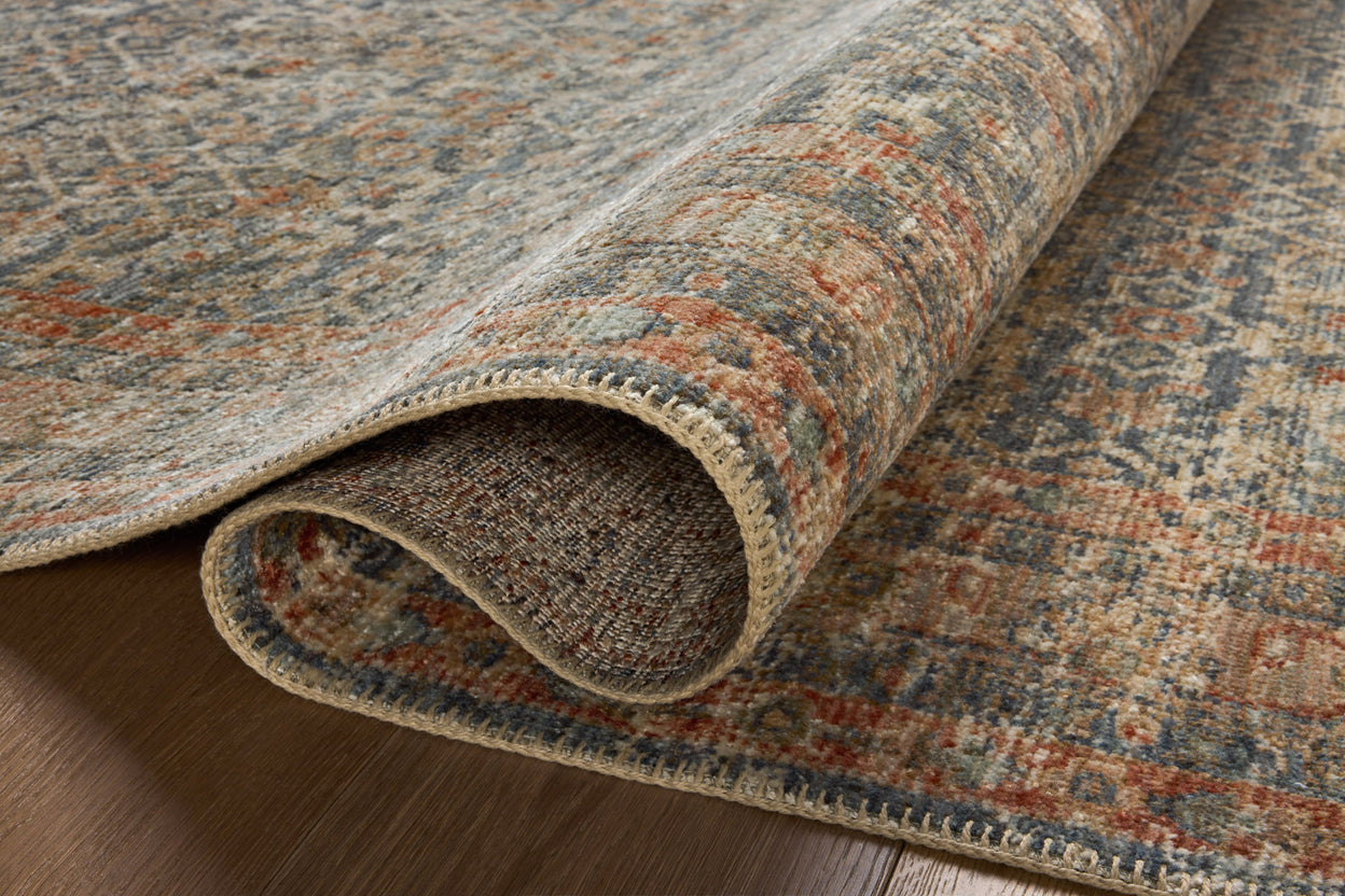 Loloi Heritage Blue / Rust Rug 0-RUGS-patterned Loloi