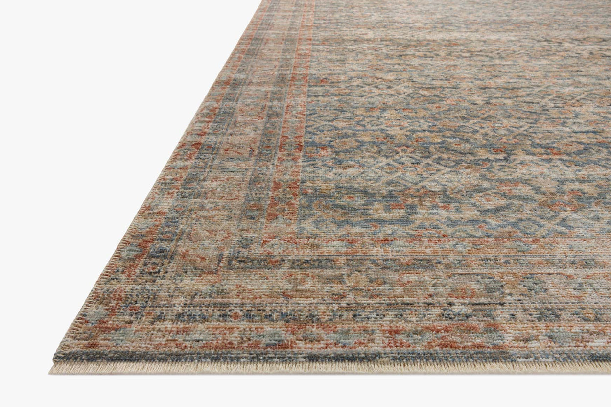 Loloi Heritage Blue / Rust Rug 0-RUGS-patterned Loloi
