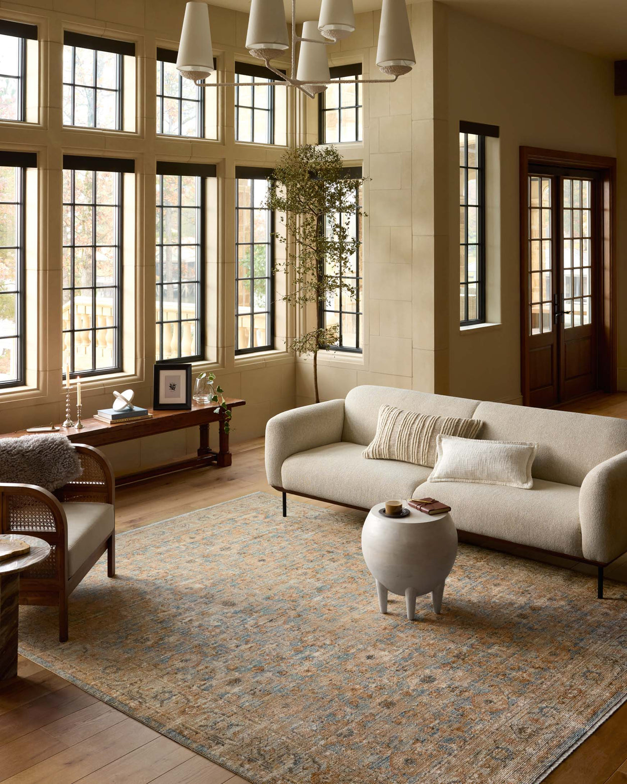 Loloi Heritage Ocean / Sand Rug 0-RUGS-patterned Loloi