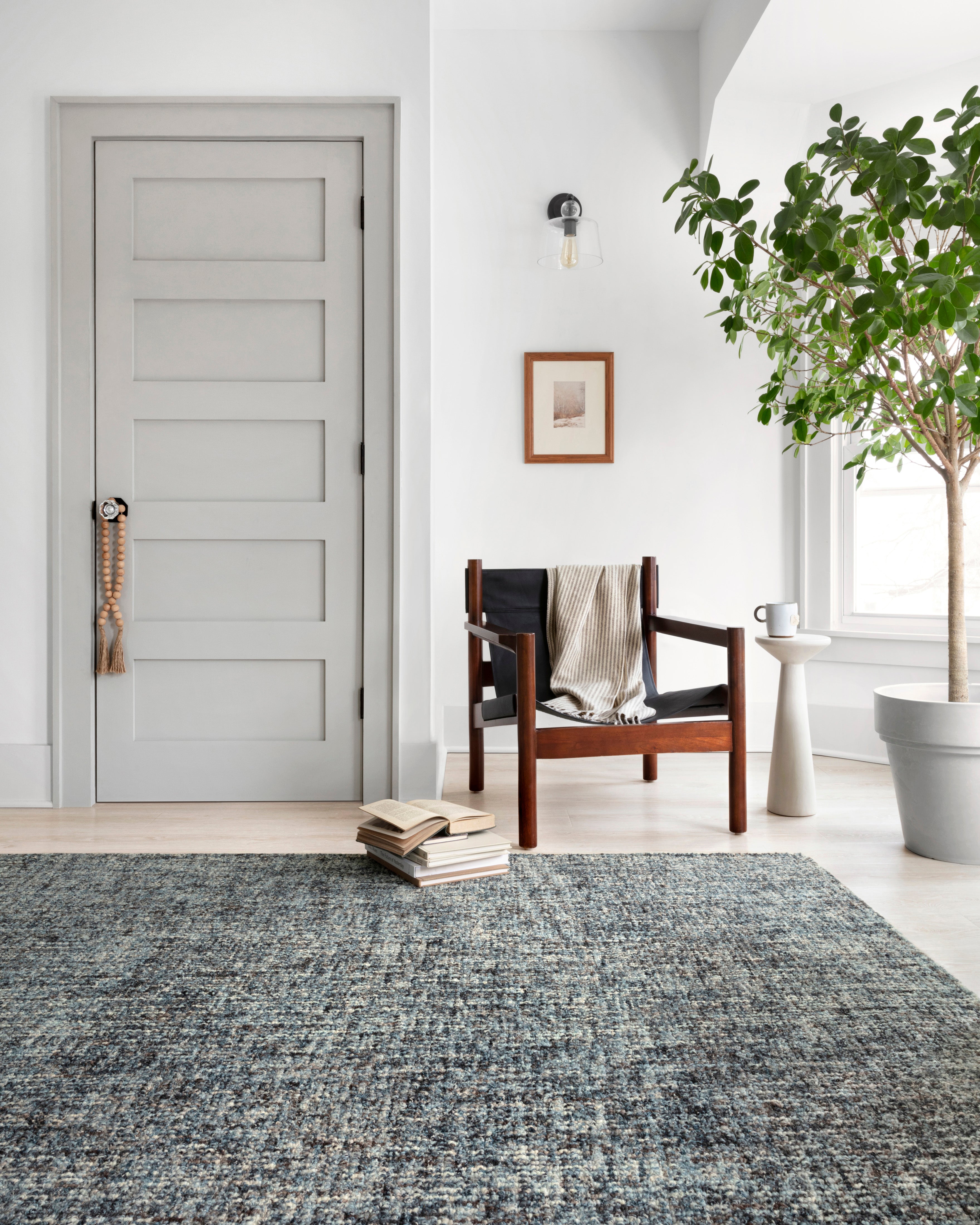 Loloi Harlow Denim / Charcoal Rug RUGS - Wool Loloi