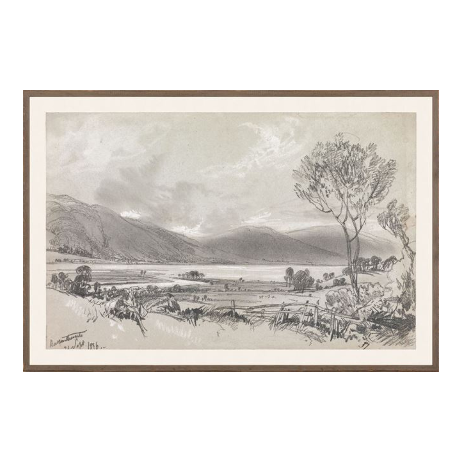 “Landscape Sketch II” Framed Art Print ARTWORK - framed print Celadon Art