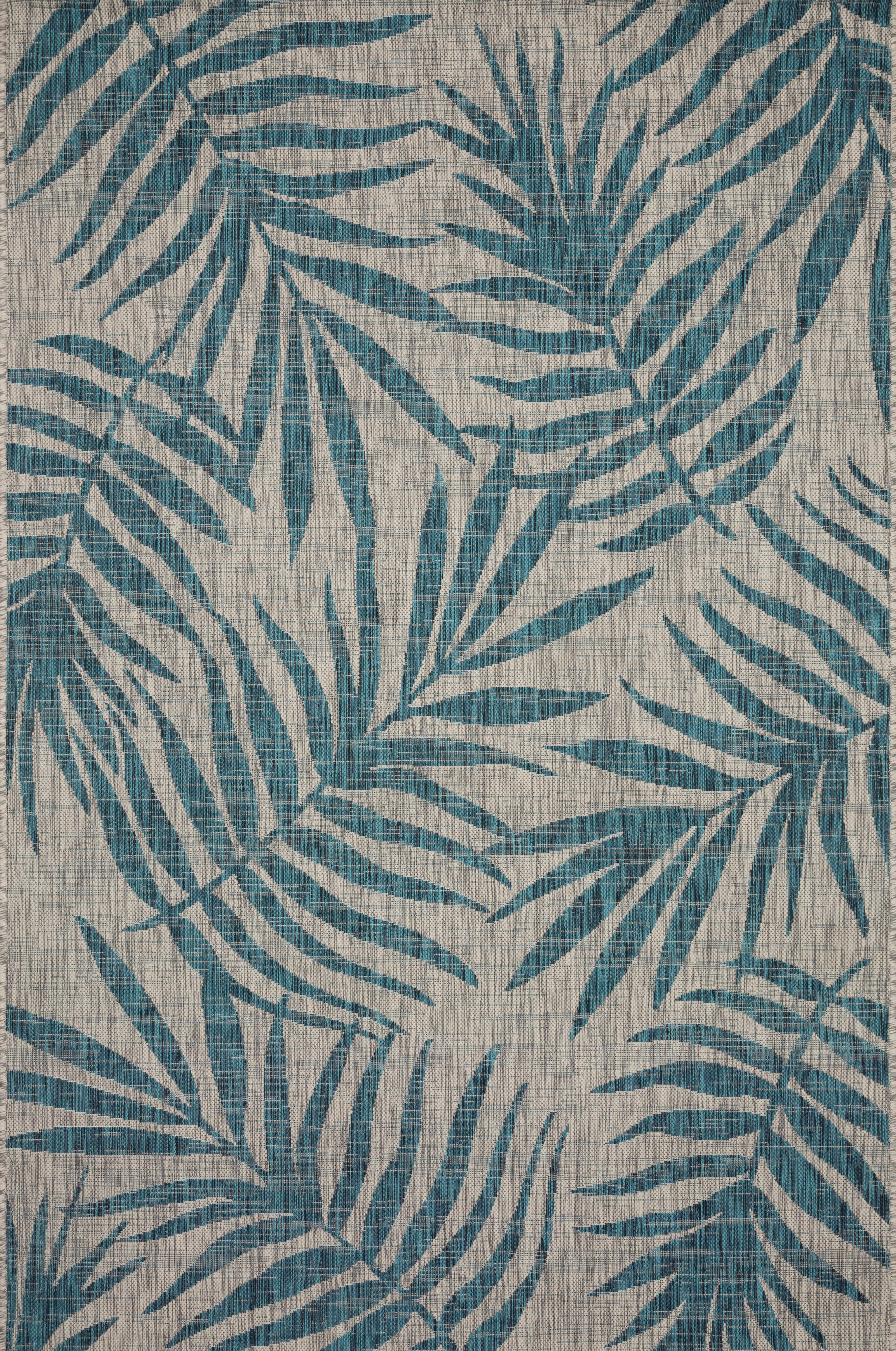 Isle Grey / Aqua Rug 5-Rugs - indoor/outdoor Loloi