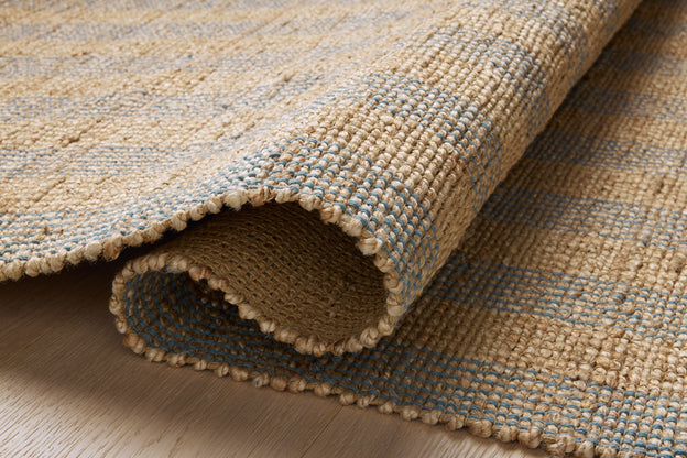 Chris Loves Julia x Loloi Judy Natural / Sky Rug 0-RUGS - jute Loloi
