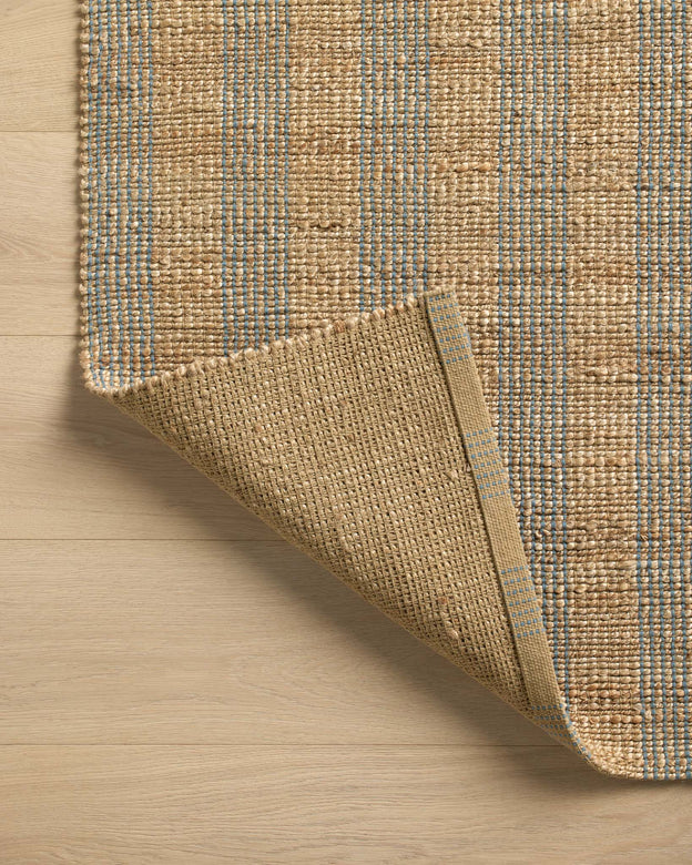 Chris Loves Julia x Loloi Judy Natural / Sky Rug 0-RUGS - jute Loloi