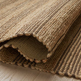 Chris Loves Julia x Loloi Judy Natural / Chocolate Rug 0-RUGS - jute Loloi
