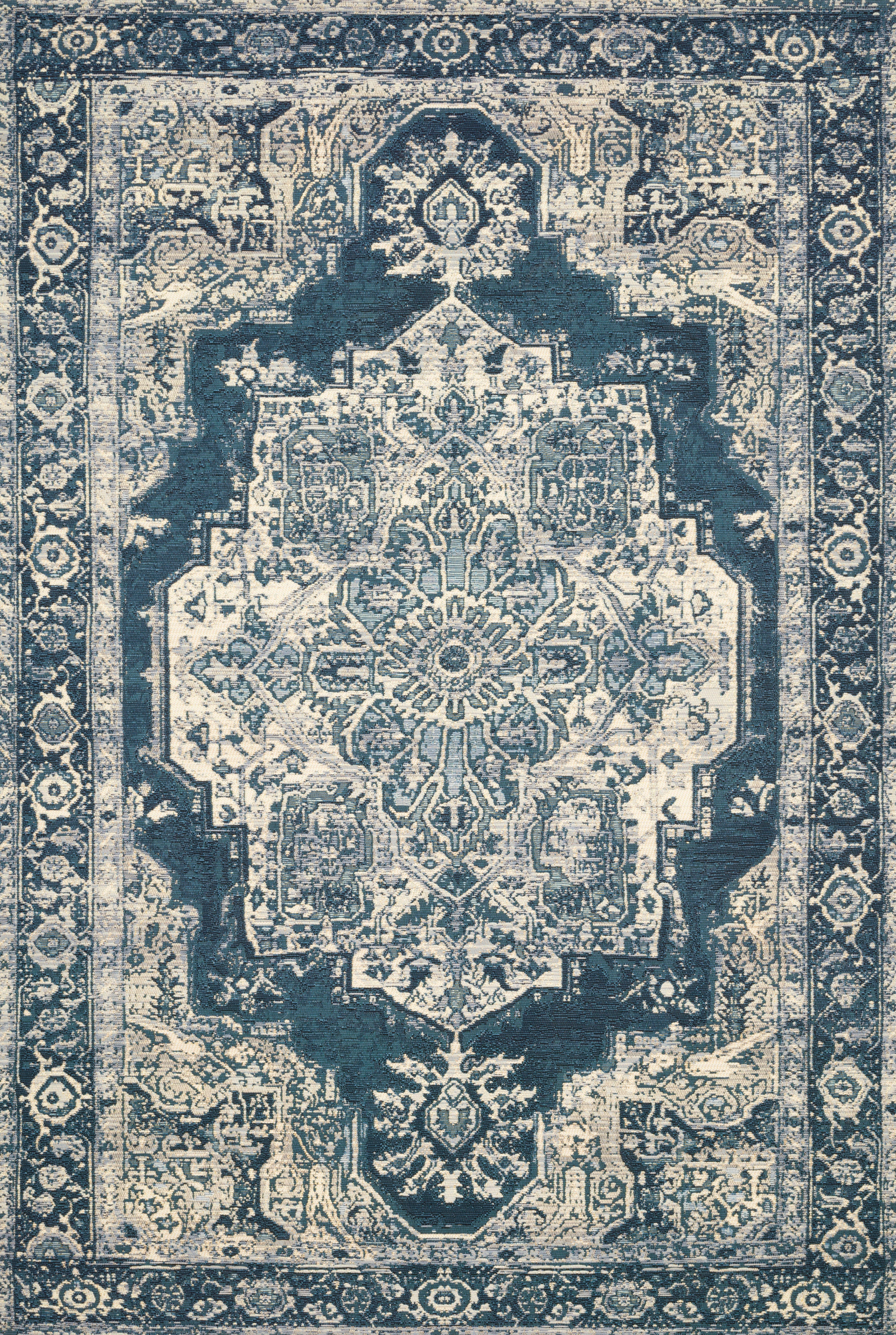 Loloi Mika Dark Blue Outdoor Rug 5-Rugs - indoor/outdoor Loloi