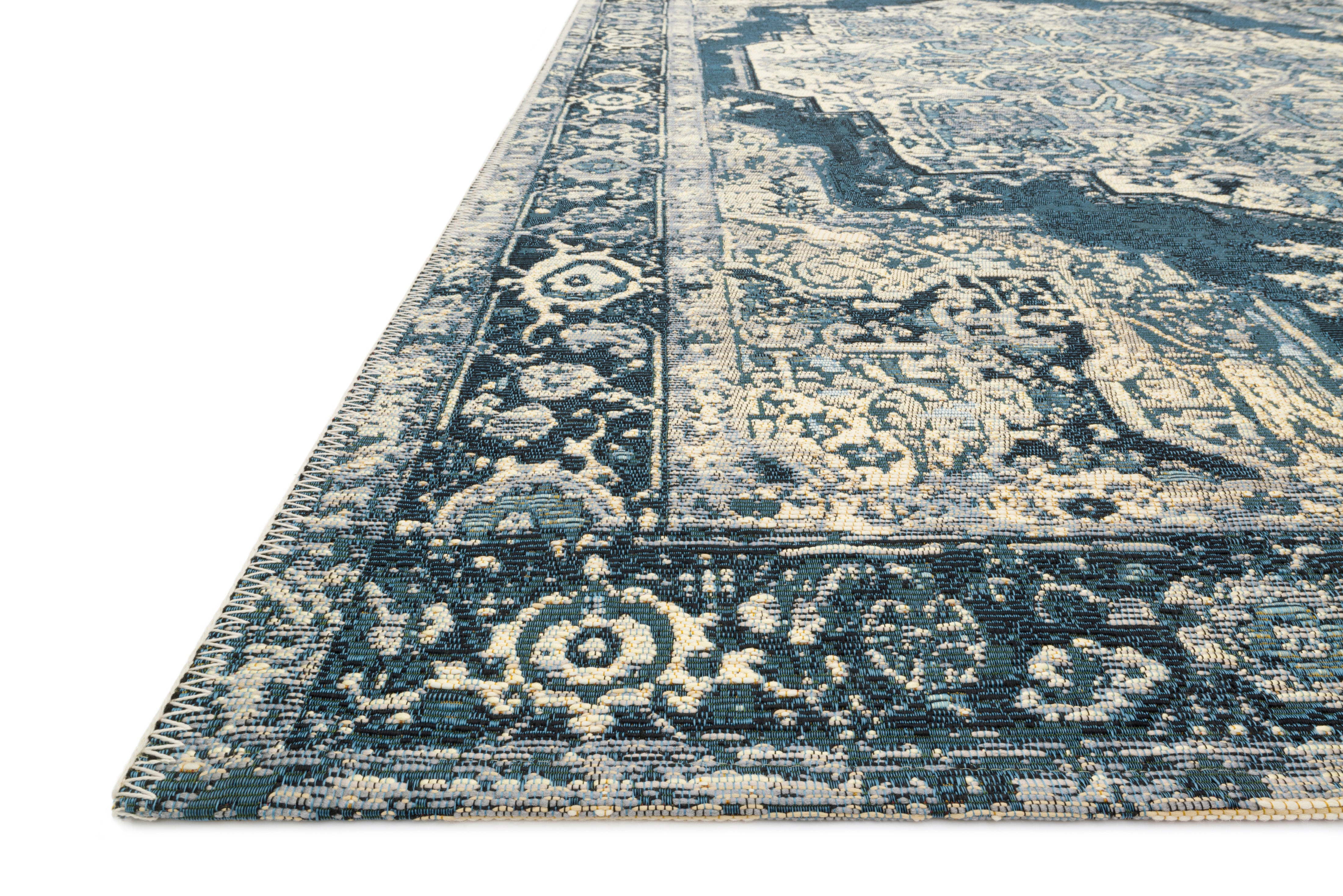 Loloi Mika Dark Blue Outdoor Rug 5-Rugs - indoor/outdoor Loloi