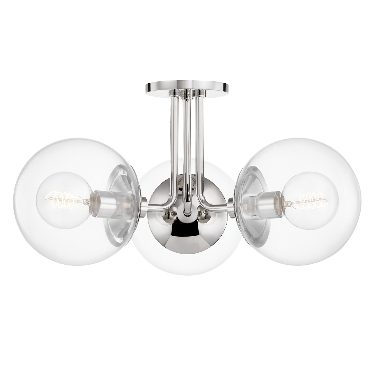 Meadow Semi Flush LIGHITING - semi-flush Hudson Valley Lighting Polished Nickel