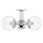 Meadow Semi Flush LIGHITING - semi-flush Hudson Valley Lighting Polished Nickel