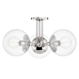 Meadow Semi Flush LIGHITING - semi-flush Hudson Valley Lighting Polished Nickel