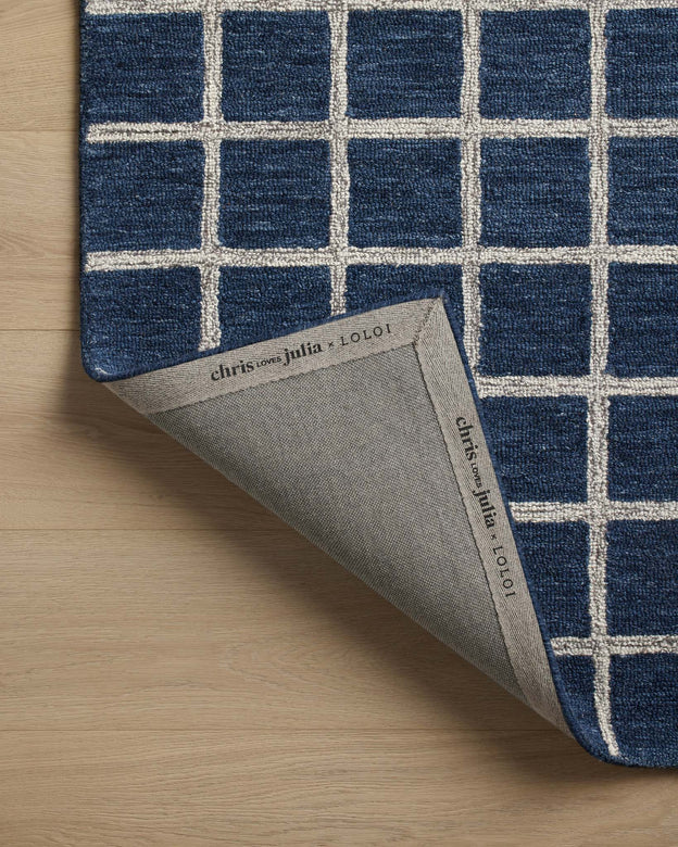 Chris Loves Julia x Loloi Polly Navy / Silver Rug 0-RUGS - jute Loloi