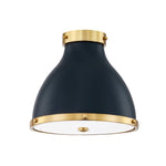Painted No.3 Flush Mount - by Mark D. Sikes LIGHTING - flush mount Hudson Valley Lighting Aged Brass Dark Blue