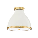Painted No.3 Flush Mount - by Mark D. Sikes LIGHTING - flush mount Hudson Valley Lighting Aged Brass Off White