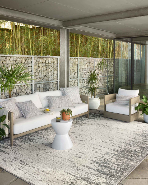 Loloi Rainier Ivory / Grey Outdoor Rug 5-Rugs - indoor/outdoor Loloi