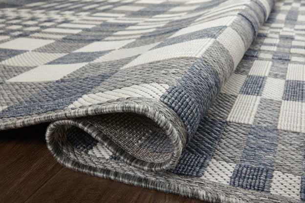 Loloi Rainier Ivory / Denim Outdoor Rug 5-Rugs - indoor/outdoor Loloi