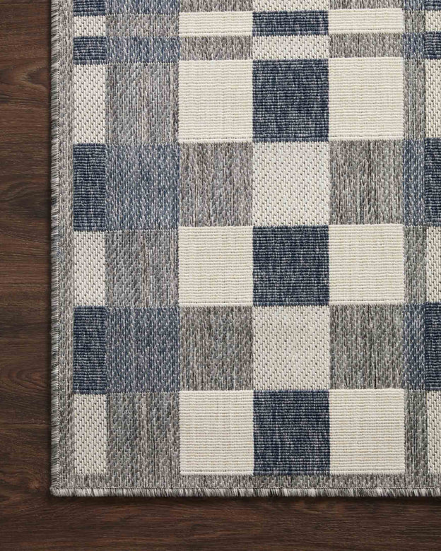 Loloi Rainier Ivory / Denim Outdoor Rug 5-Rugs - indoor/outdoor Loloi