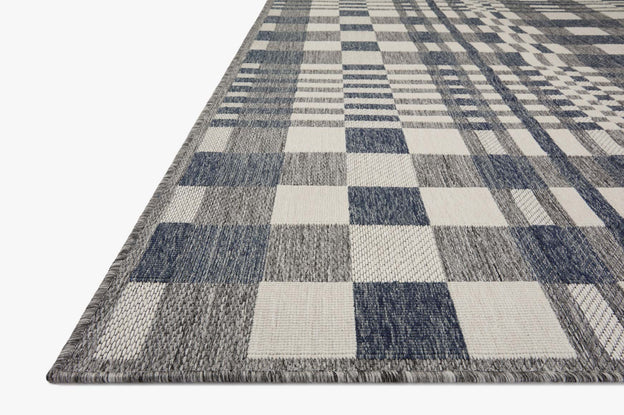 Loloi Rainier Ivory / Denim Outdoor Rug 5-Rugs - indoor/outdoor Loloi