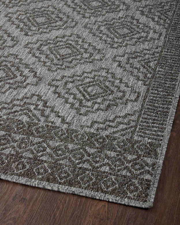 Loloi Rainier Grey / Charcoal Outdoor Rug 5-Rugs - indoor/outdoor Loloi
