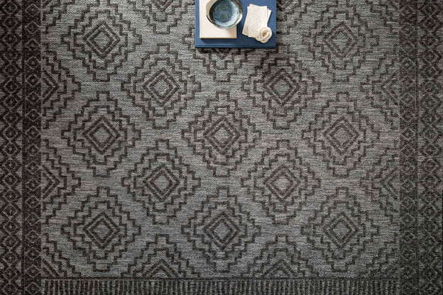 Loloi Rainier Grey / Charcoal Outdoor Rug 5-Rugs - indoor/outdoor Loloi