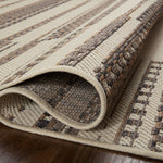 Loloi Rainier Ivory / Taupe Outdoor Rug 0-RUGS-patterned Loloi