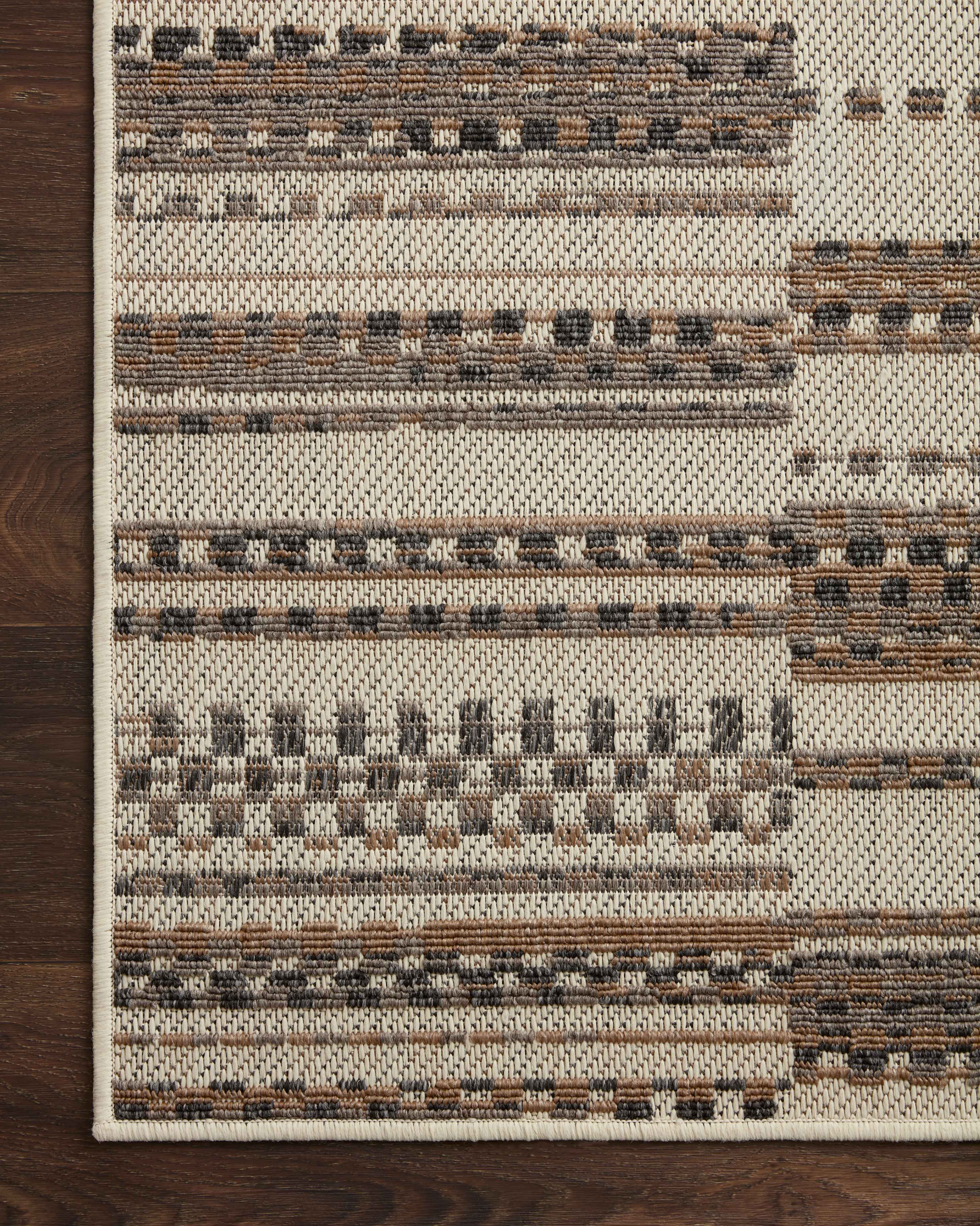 Loloi Rainier Ivory / Taupe Outdoor Rug 0-RUGS-patterned Loloi