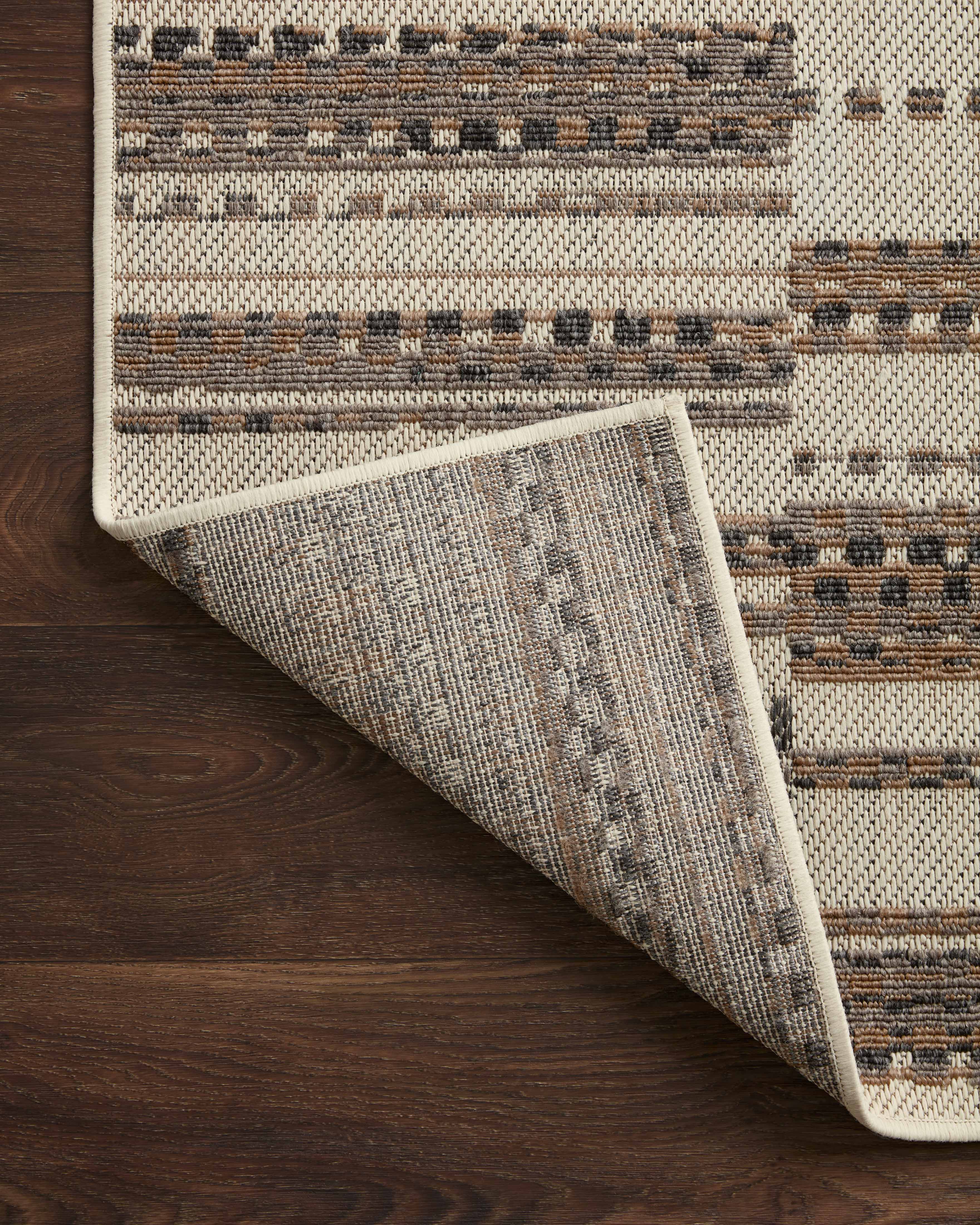 Loloi Rainier Ivory / Taupe Outdoor Rug 0-RUGS-patterned Loloi