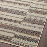 Loloi Rainier Ivory / Taupe Outdoor Rug 0-RUGS-patterned Loloi