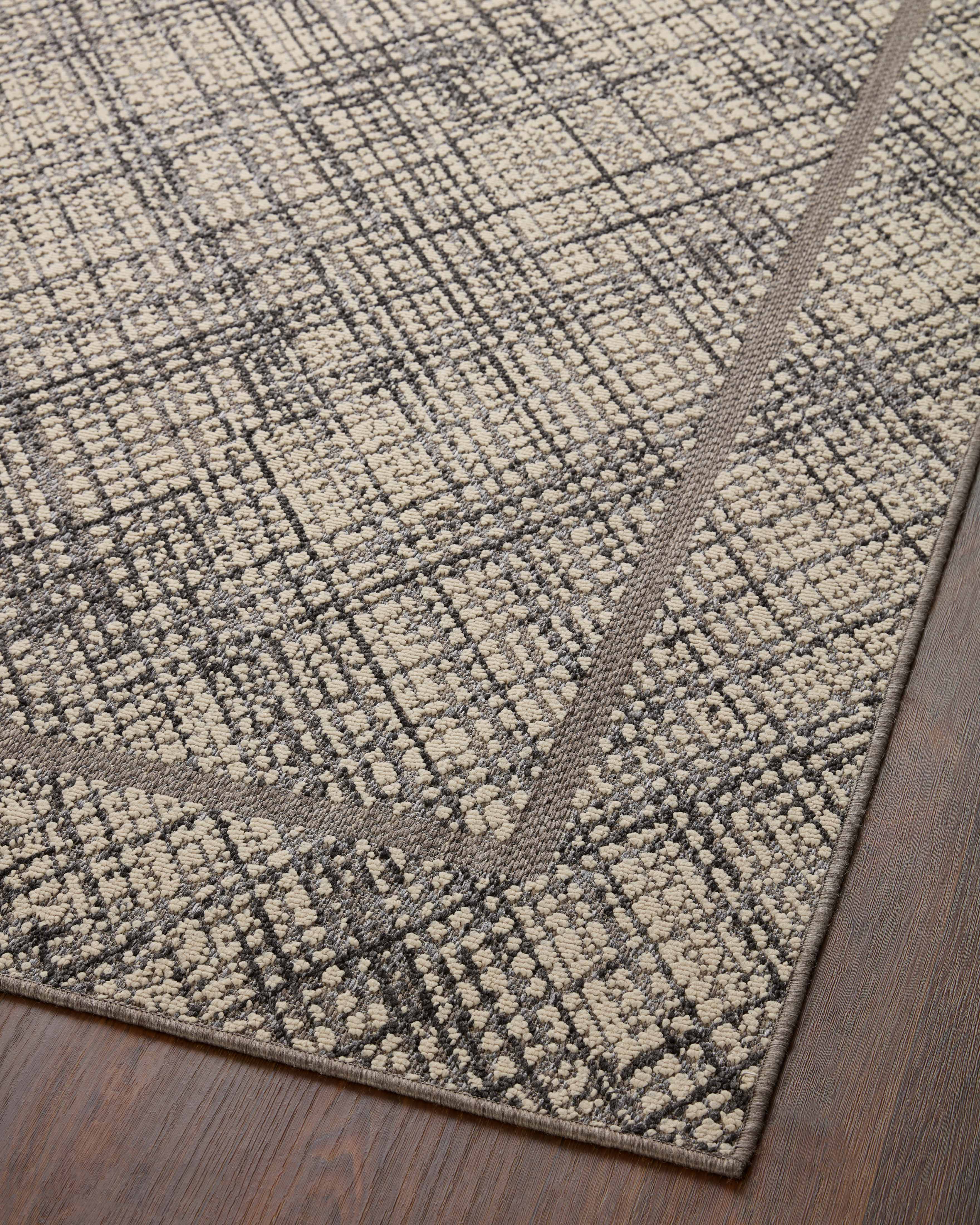 Loloi Rainier Ivory / Charcoal Outdoor Rug 0-RUGS-patterned Loloi