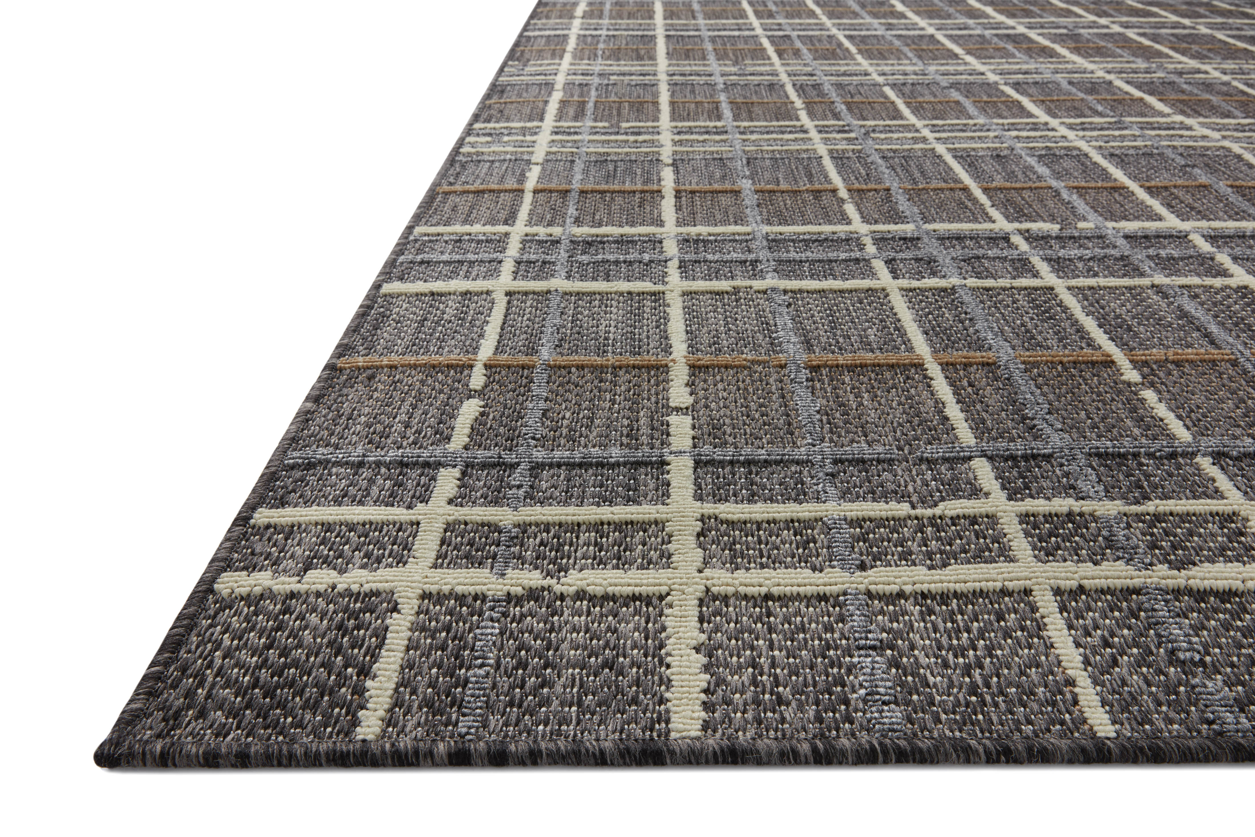Loloi Rainier Charcoal / Multi Outdoor Rug 0-RUGS-patterned Loloi