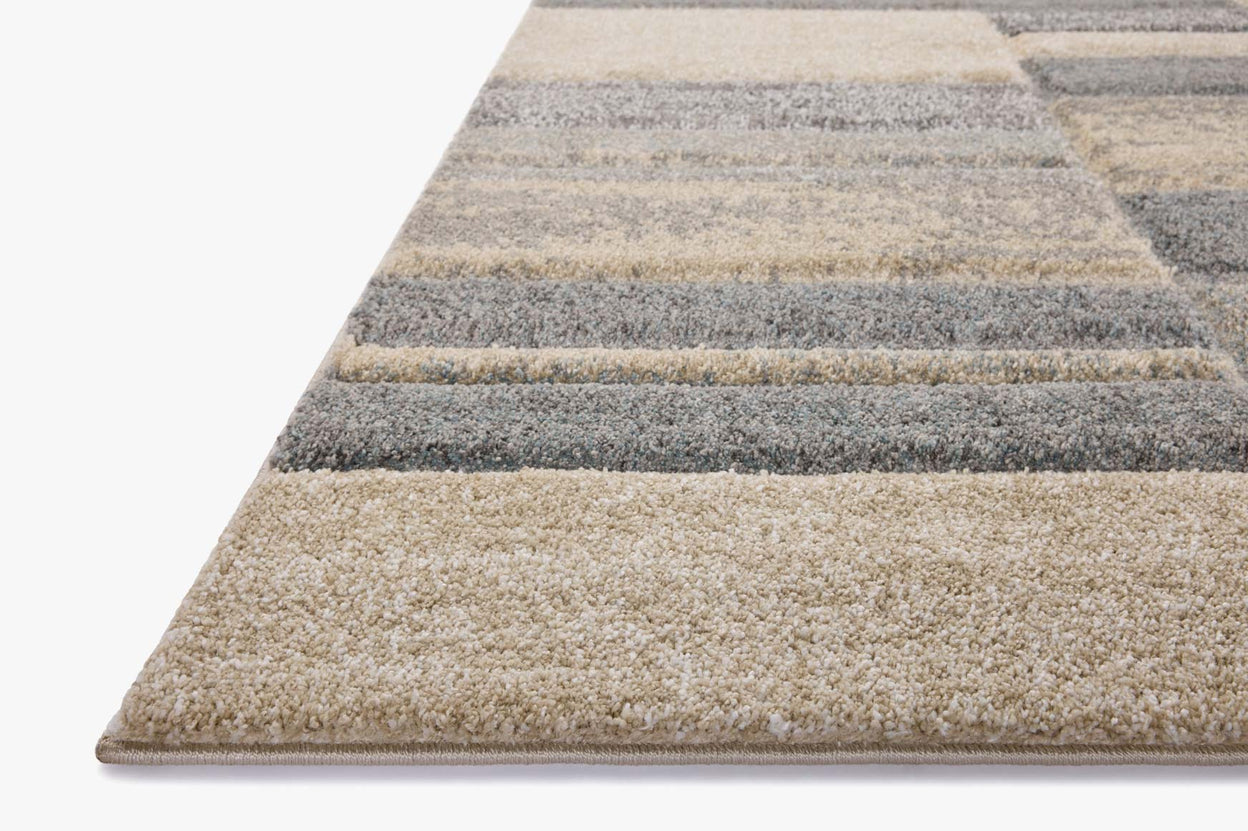 Loloi Silas Slate / Sand Rug 0-RUGS-patterned Loloi