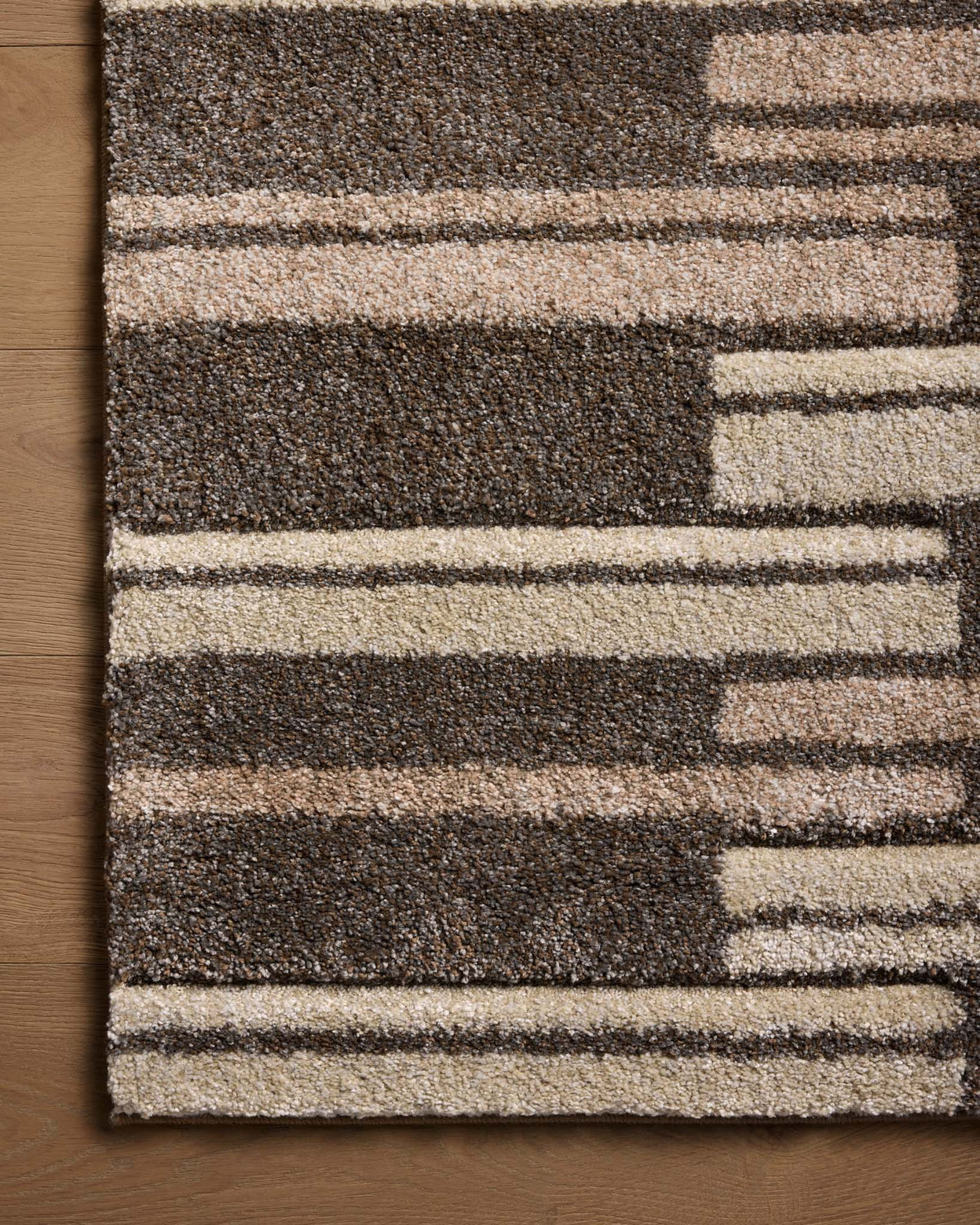 Loloi Silas Mocha / Champagne Rug 0-RUGS-patterned Loloi