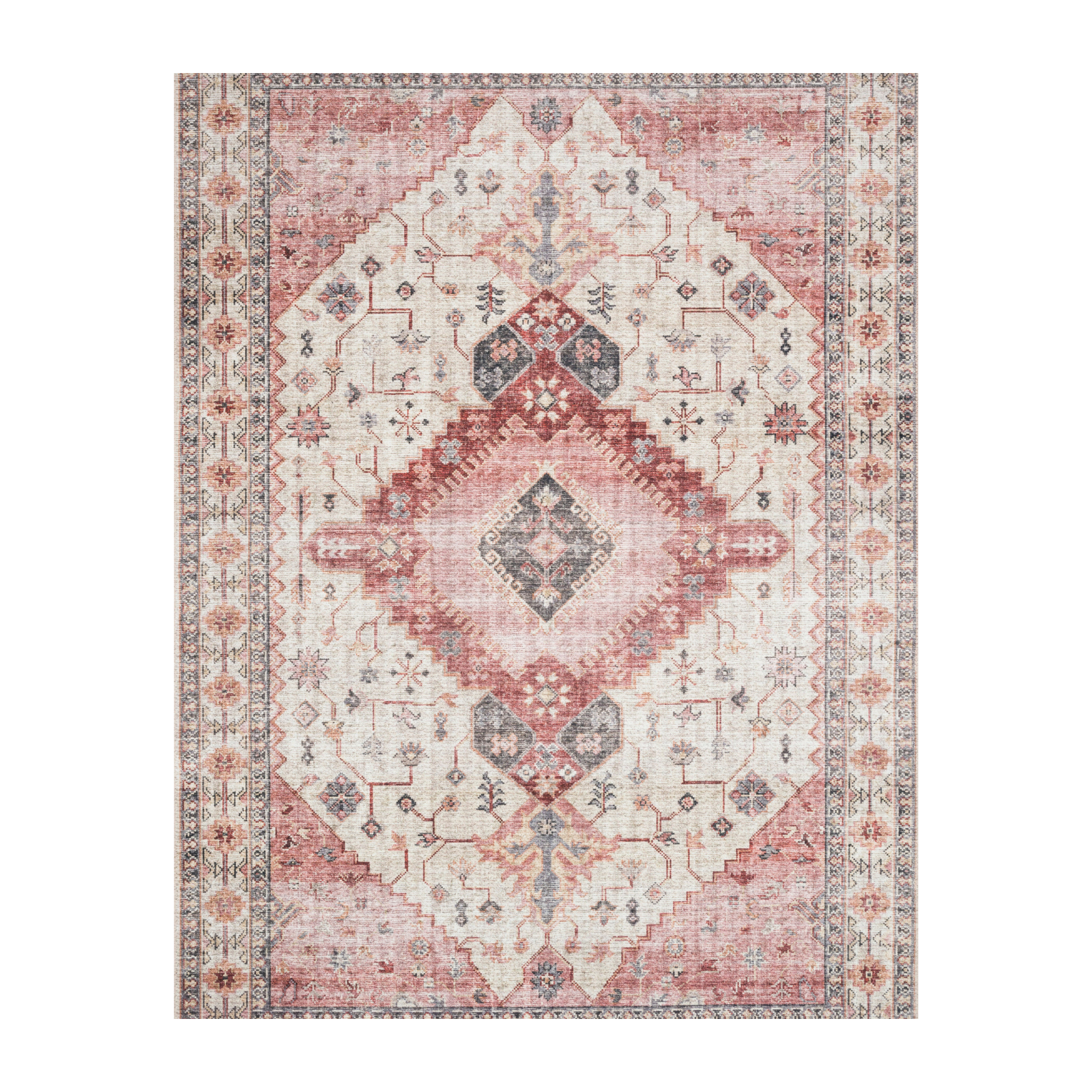 Loloi Skye Ivory / Berry Rug RUGS - patterned Loloi