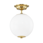 Sphere No.1 Semi Flush - by Mark D. Sikes LIGHITING - semi-flush Hudson Valley Lighting Aged Brass
