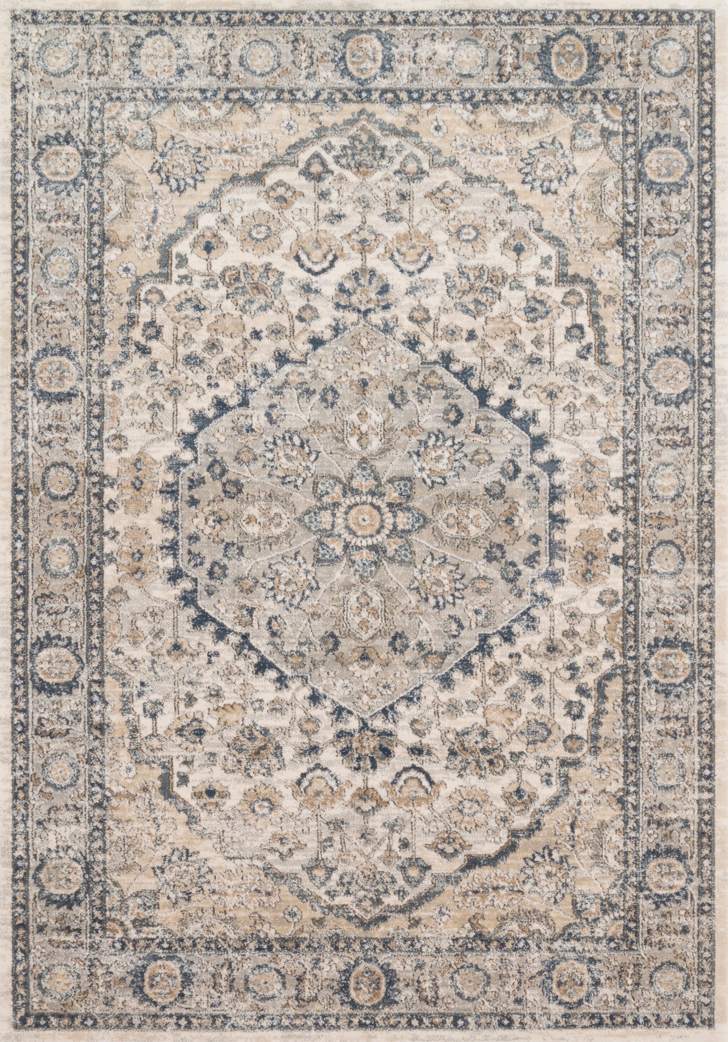 Loloi Teagan Natural / Lt. Grey Rug RUGS - patterned Loloi