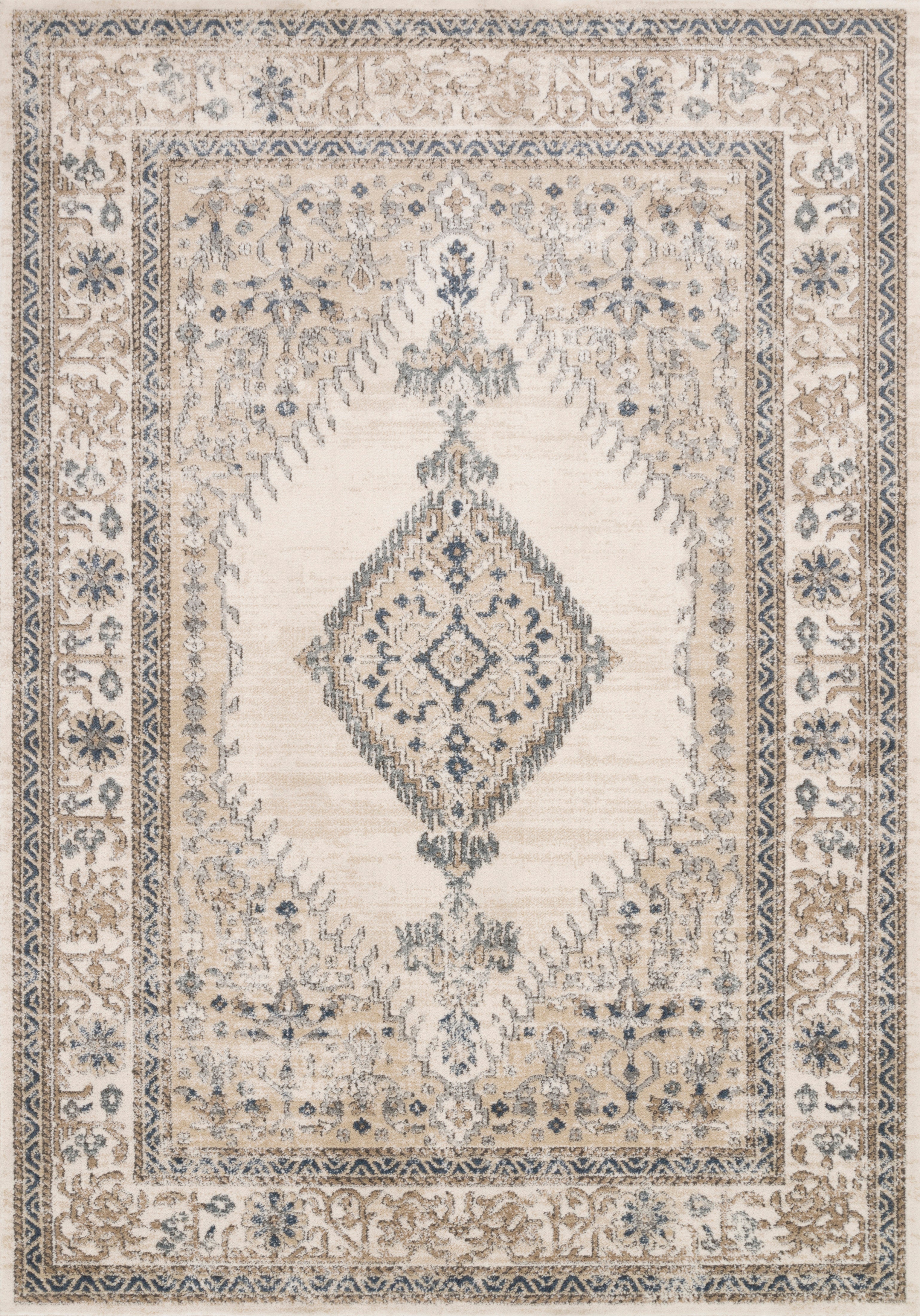 Loloi Teagan Oatmeal / Ivory Rug RUGS - patterned Loloi