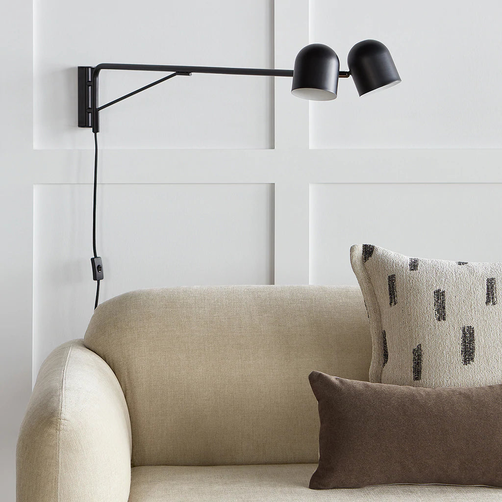 Gus* Modern Tandem Swing Arm Lamp sconce - plug in Gus