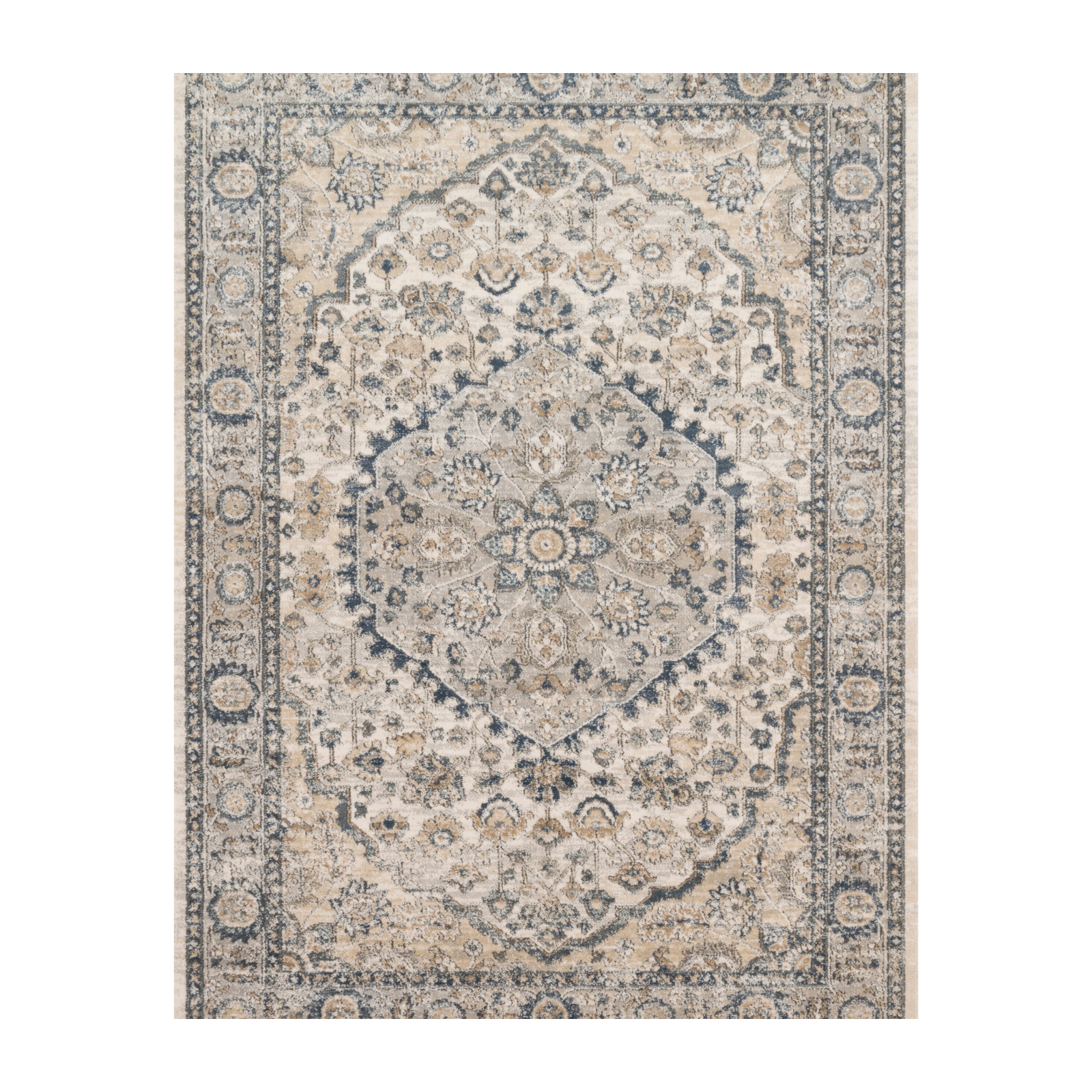 Loloi Teagan Natural / Lt. Grey Rug RUGS - patterned Loloi