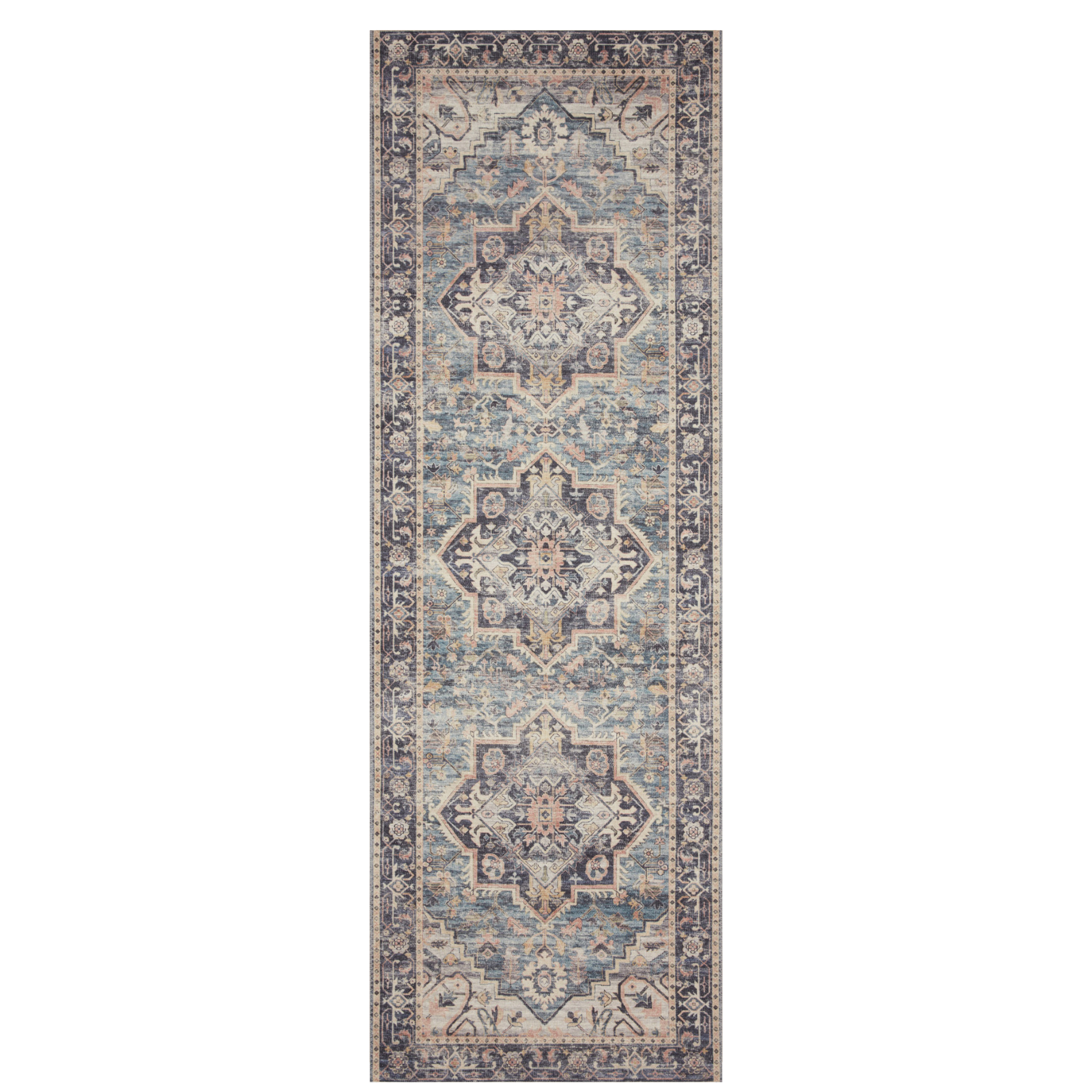 OVERSTOCK RUG - Loloi Hathaway Navy / Multi Rug - 3'6" x 5'6" IN STORE - Sale Rugs Loloi