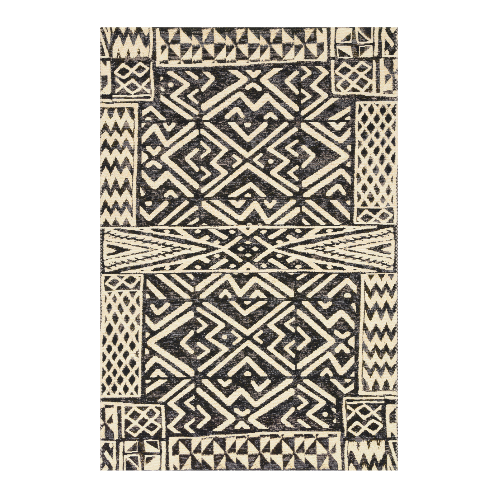 Loloi Mika Ivory / Black Outdoor Rug 5-Rugs - indoor/outdoor Loloi