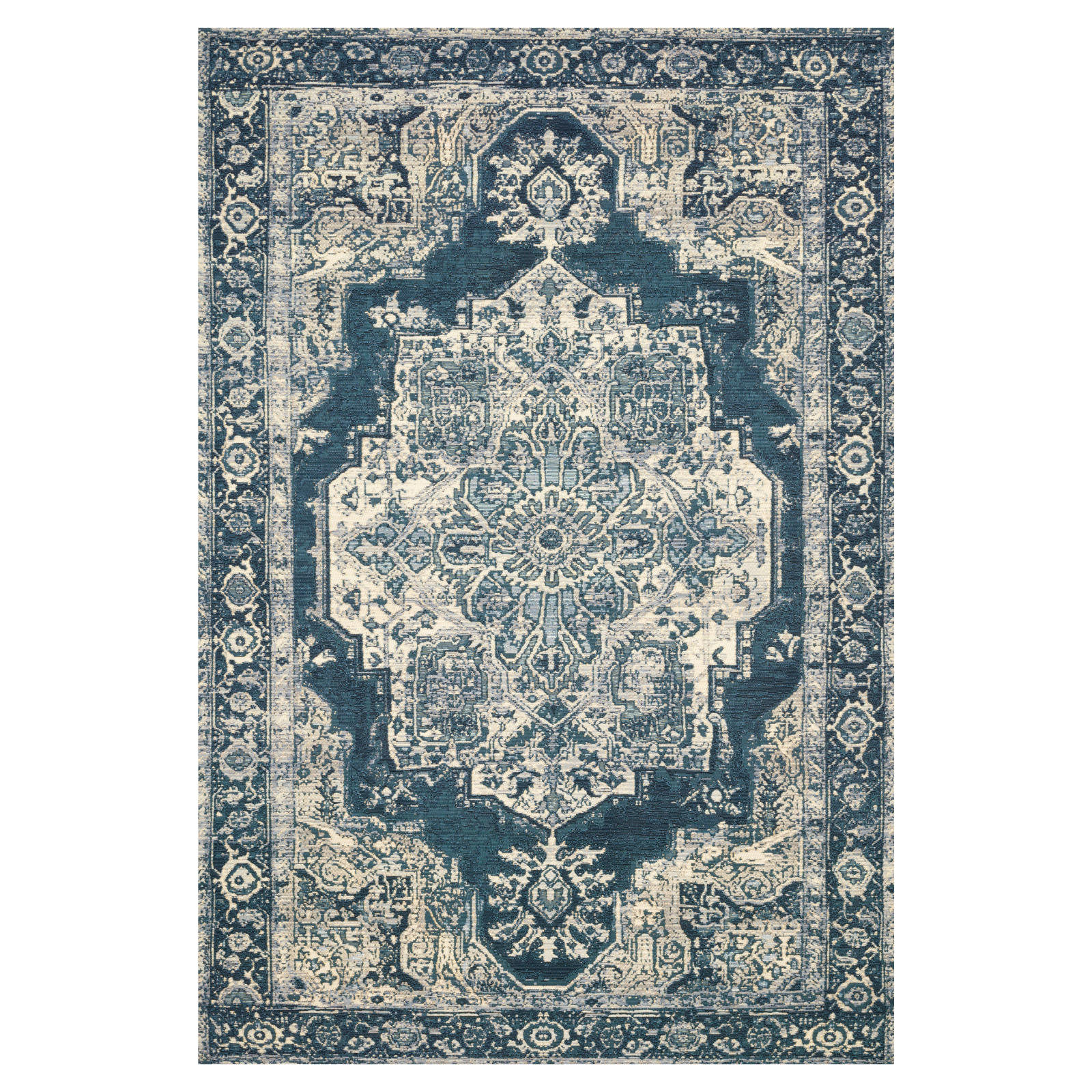 Loloi Mika Dark Blue Outdoor Rug 5-Rugs - indoor/outdoor Loloi