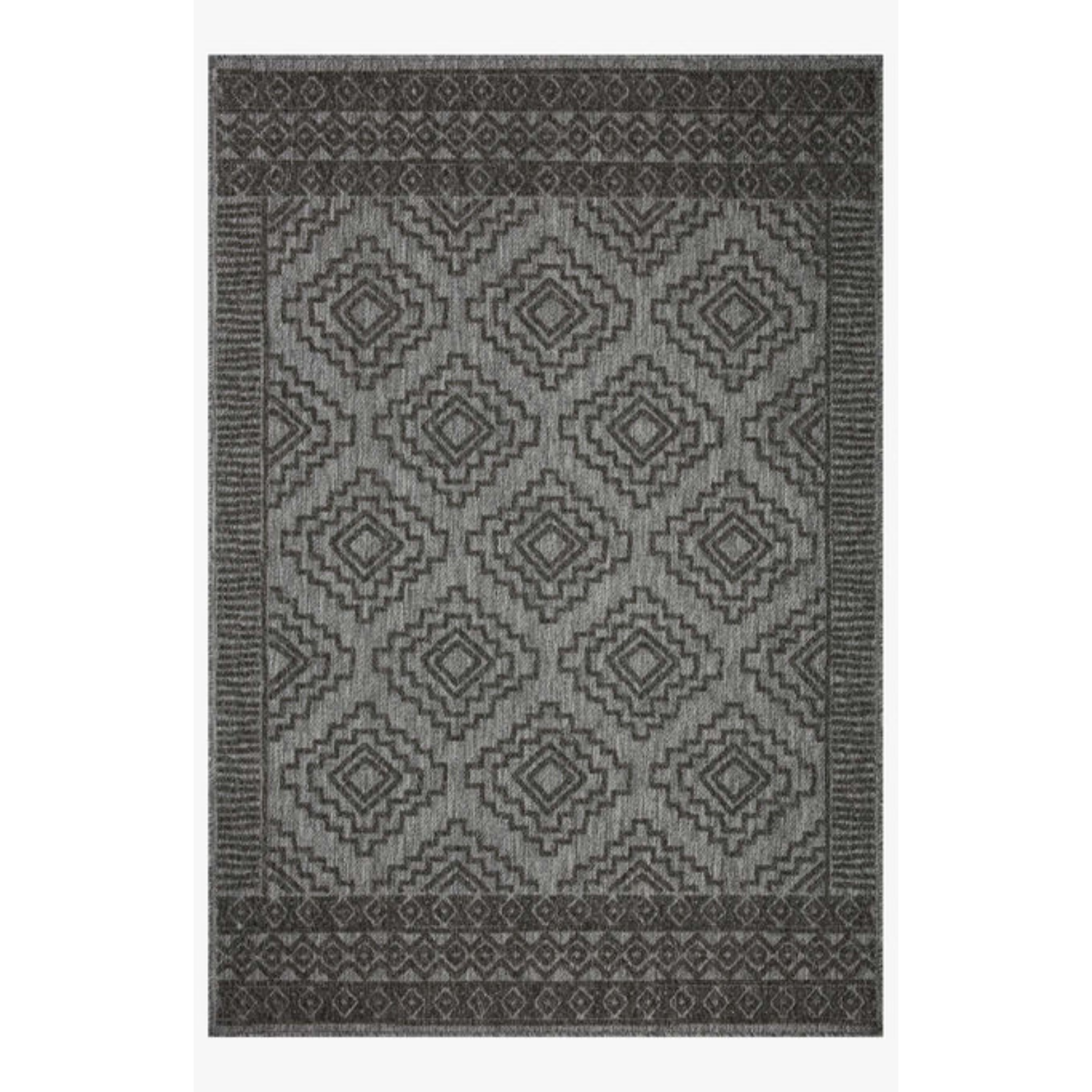 Loloi Rainier Grey / Charcoal Outdoor Rug 5-Rugs - indoor/outdoor Loloi