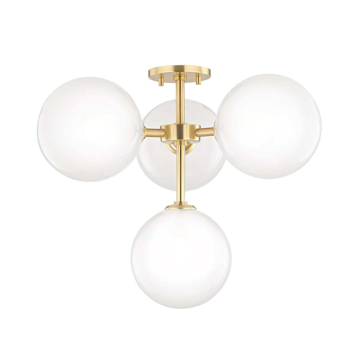 STORE FIXTURE - Ashleigh Semi Flush - Aged Brass LIGHITING - store fixture Hudson Valley Lighting