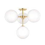 STORE FIXTURE - Ashleigh Semi Flush - Aged Brass LIGHITING - store fixture Hudson Valley Lighting