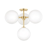 STORE FIXTURE - Ashleigh Semi Flush - Aged Brass LIGHITING - store fixture Hudson Valley Lighting