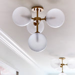 STORE FIXTURE - Ashleigh Semi Flush - Aged Brass LIGHITING - store fixture Hudson Valley Lighting